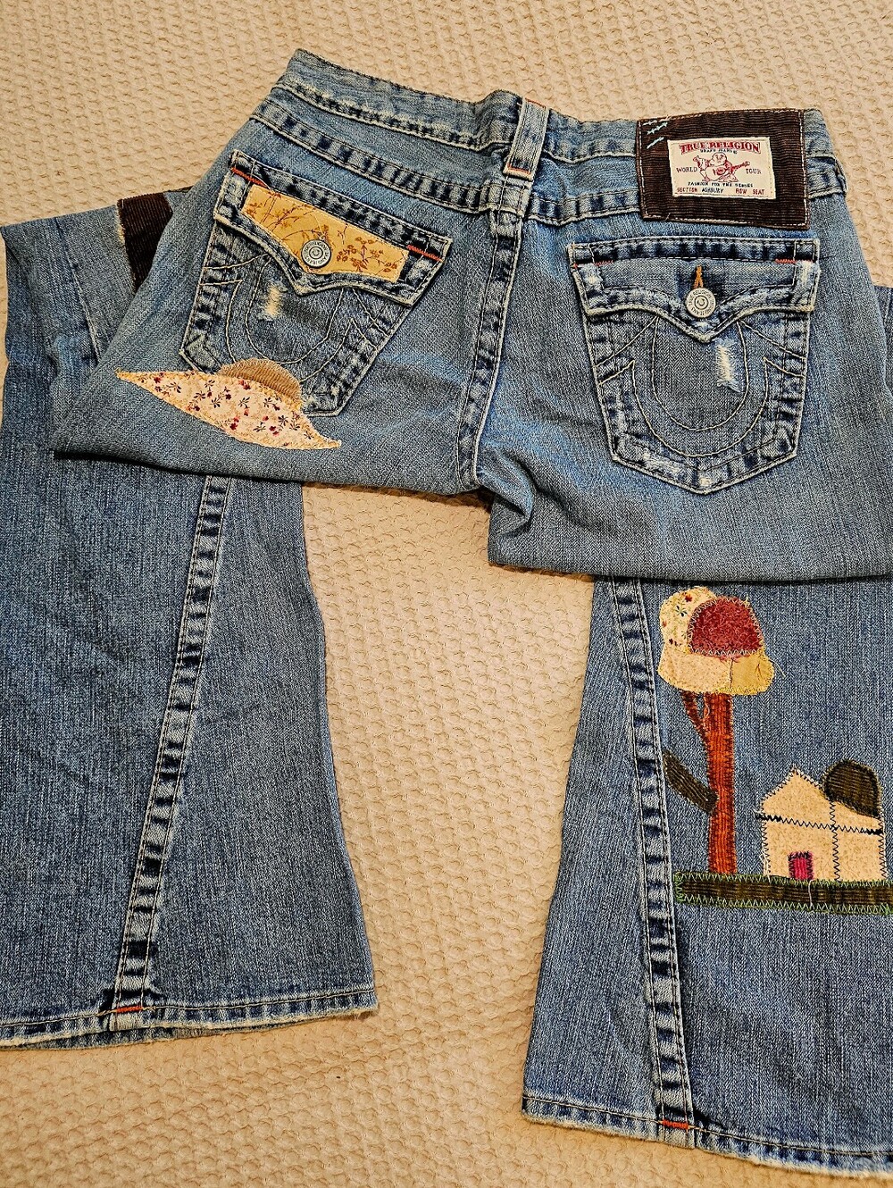 TRUE RELIGION ASHBURY PATCHWORK JEANS – SIZE 29 | RARE Y2K BOHO - Picture 3 of 12